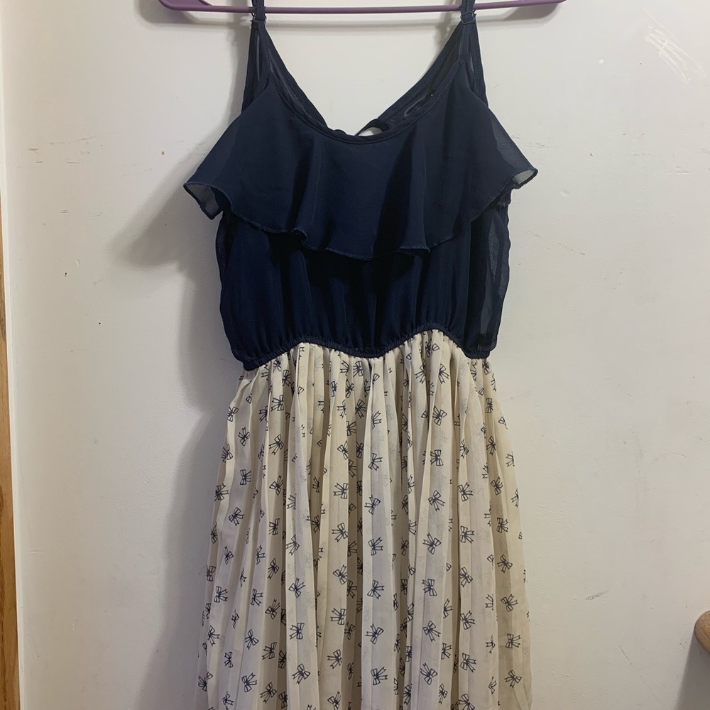 WetSeal Navy Cream Dress
